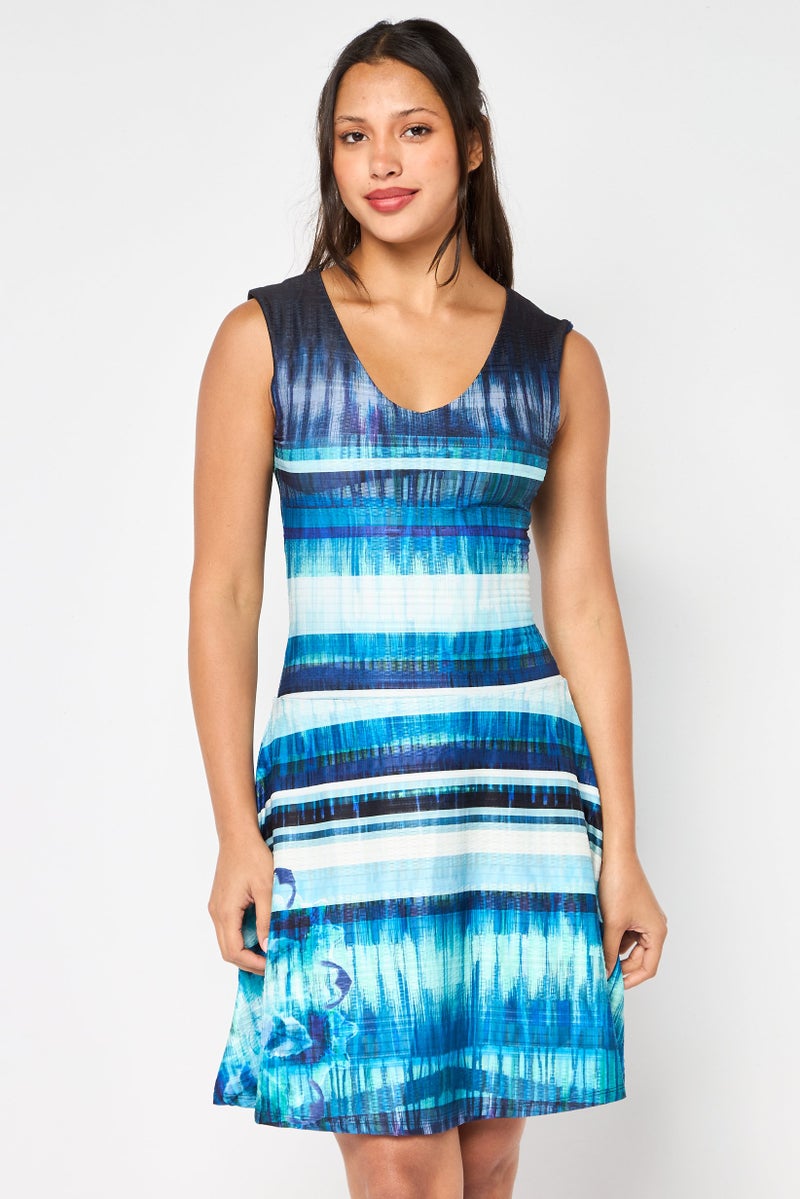 DESIGUAL Women Textured Mini A Line Dress, Multicolor - Image 1