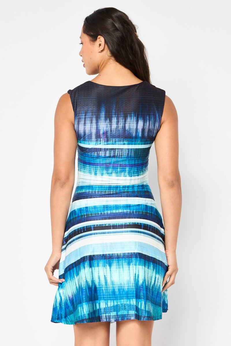 DESIGUAL Women Textured Mini A Line Dress, Multicolor - Image 2