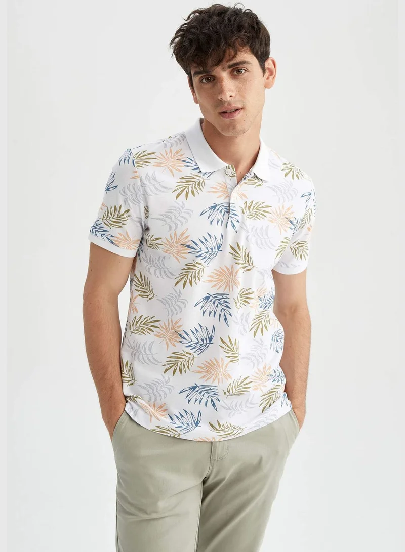DeFacto Man Slim Fit Polo Neck Short Sleeve Polo T-Shirt