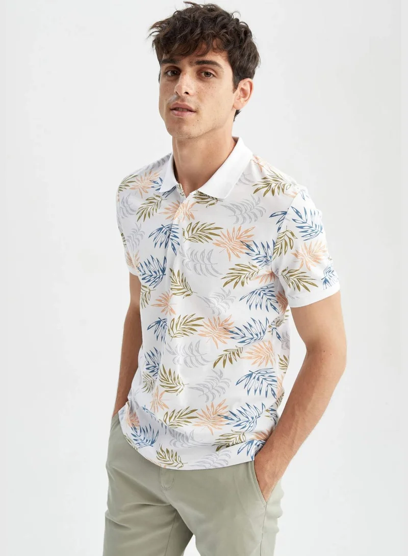 DeFacto Man Slim Fit Polo Neck Short Sleeve Polo T-Shirt