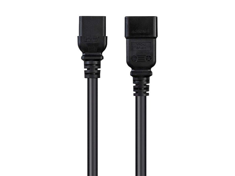 Monoprice Heavy Duty Extension Cord - IEC 60320 C20 to IEC 60320 C19, 20 Amp, 5000 Watt, 250 Volt, 12AWG, 6 Feet, Black - Image 2