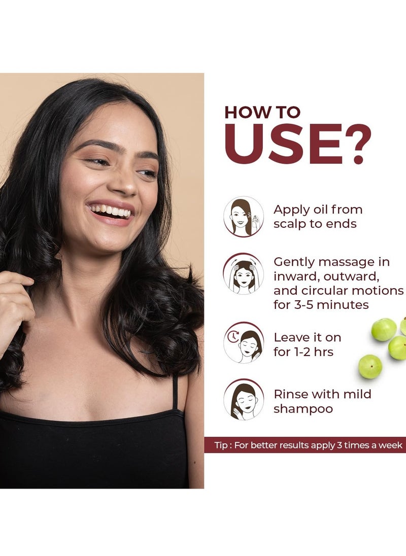 The Tribe Concepts - The Tribe Concepts 90 Day Miracle Hair Growth Oil, Anti Hairfall Oil for Breakage, Hair Fall Control Oil contains Bhringraj, Hibiscus & Amla Oil For Hair, 100% Chemical Free & Natural - 200 ml - Image 1