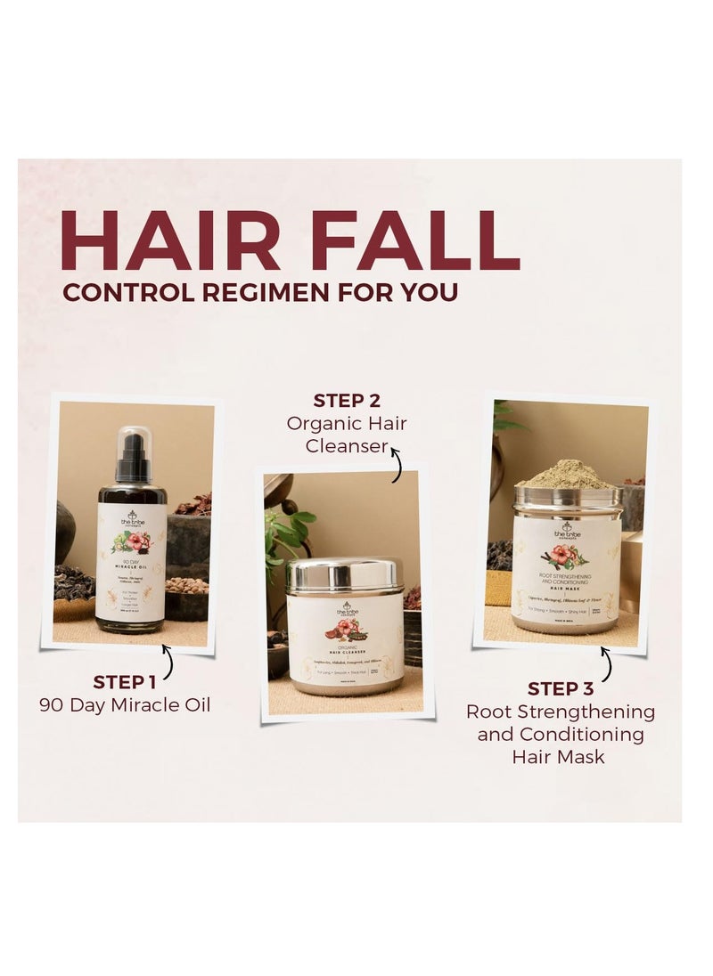 The Tribe Concepts - The Tribe Concepts 90 Day Miracle Hair Growth Oil, Anti Hairfall Oil for Breakage, Hair Fall Control Oil contains Bhringraj, Hibiscus & Amla Oil For Hair, 100% Chemical Free & Natural - 200 ml - Image 1