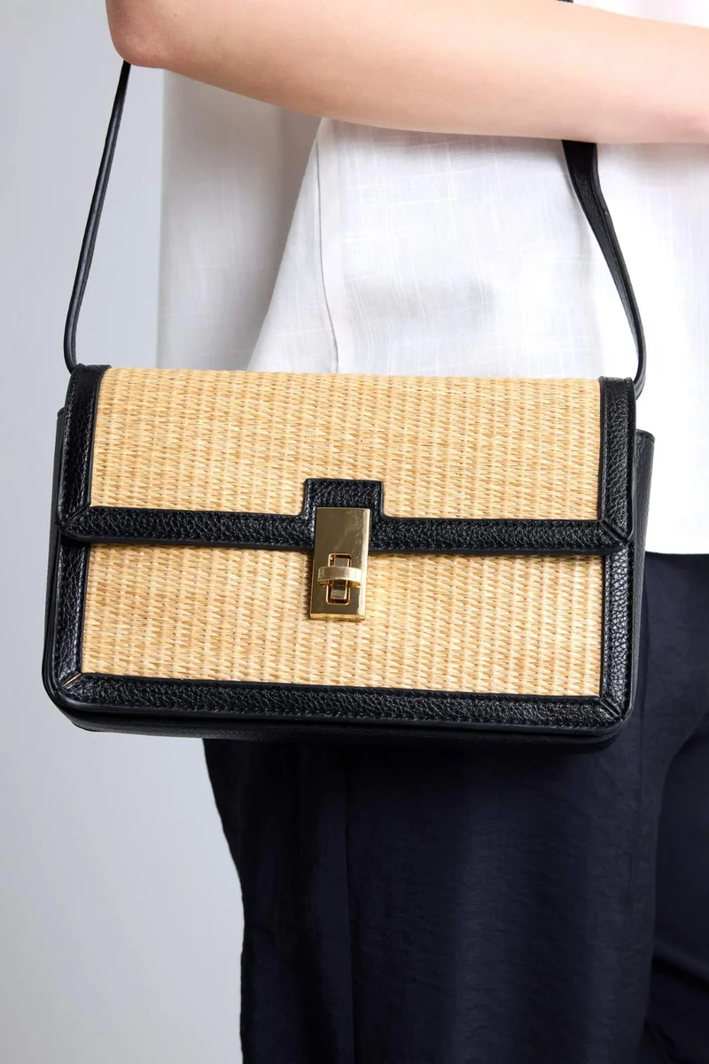 ديفاكتو Woman Straw Shoulder Bag