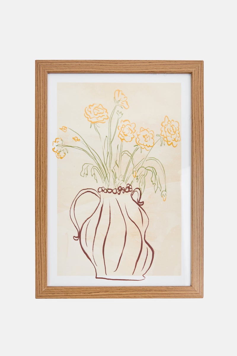 Muy Mucho Wooden Poster With Frame, Multicolor - Image 1