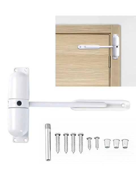 Door Closer Automatic Safety Spring Door Closer Anti-Theft Easy to Install to Convert Hinged Doors to Self Closing