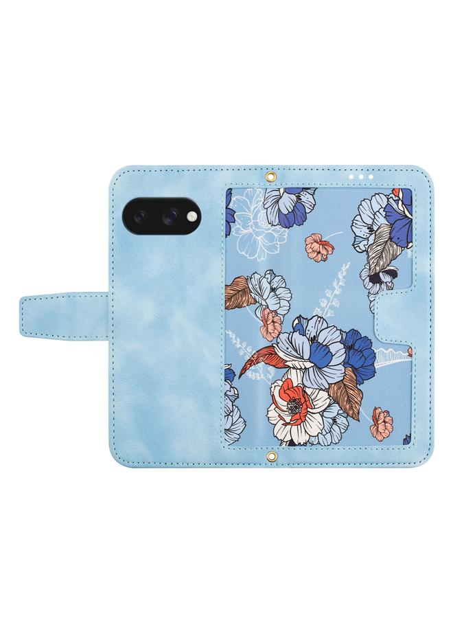 S-TOP Case For Google Pixel 9a Floral Pattern Leather Phone Case with Lanyard - Image 3