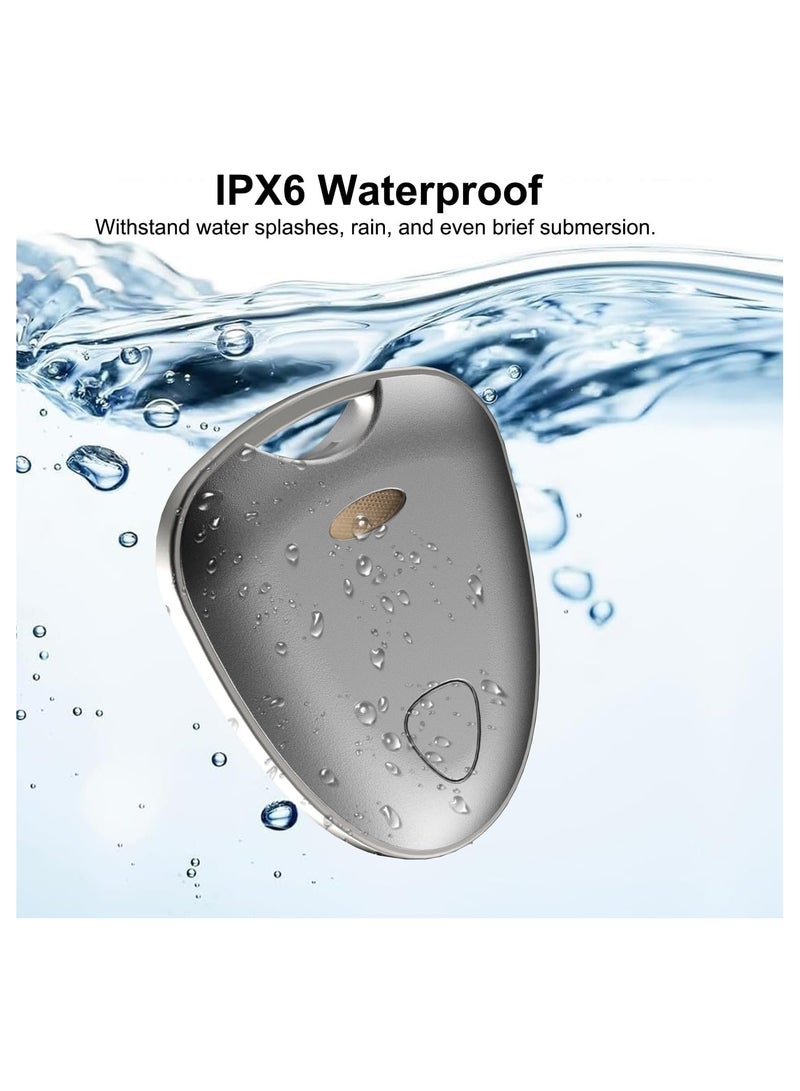 Smart Bluetooth Finder for Keys, Wallet, Luggage, IPX6 Waterproof Item Finder with Replaceable Battery, Works with Apple Find My (iOS Only), not Support for Android, 1 Pack-Grey  - Image 3