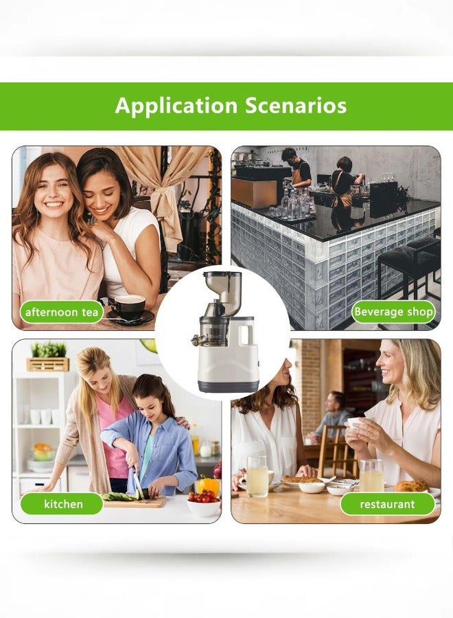 تيلانبو عصارة بطيئة المضغ، آلة عصر بارد مع مجرى تغذية عريض 3 بوصات للفواكه والخضروات الكاملة، احتفاظ عالي بالعناصر الغذائية، سهلة التنظيف، محرك هادئ للعصير وحليب فول الصويا والمزيد - Image 5