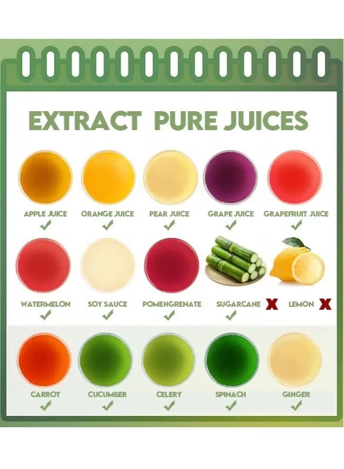 تيلانبو عصارة بطيئة المضغ، آلة عصر بارد مع مجرى تغذية عريض 3 بوصات للفواكه والخضروات الكاملة، احتفاظ عالي بالعناصر الغذائية، سهلة التنظيف، محرك هادئ للعصير وحليب فول الصويا والمزيد - Image 4