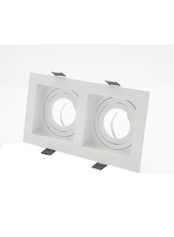 Jana Light Double Square Metallic White SpotLight Frame - Image 2