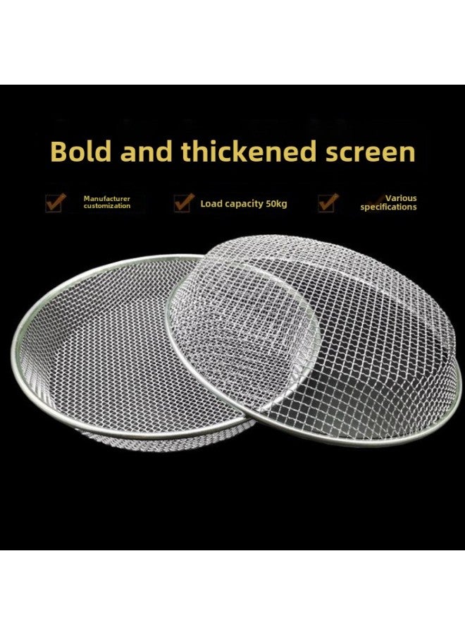 26EQ Wholesale Screen Corn Sieve Sand Sieve Peanut Sieve Soil Shovel Agricultural Leaky Soil Shovel Sand Stone Sieve Garlic-Specification:30cm (edged Version)-Colour:10mm Mesh - Image 1