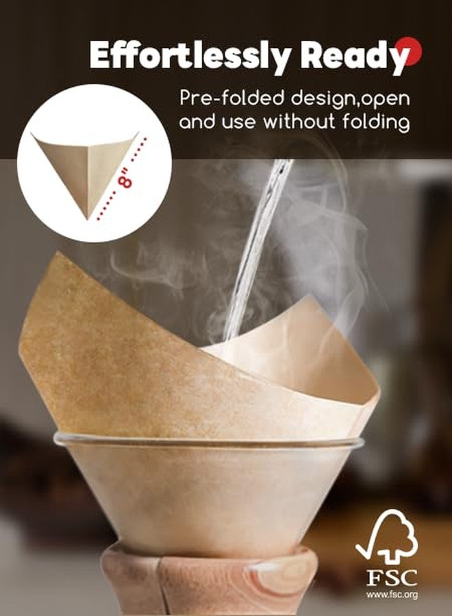 Bake Choice Pre-folded Natural Unbleached Coffee Filters - 50 Pack, Compatible with CHEMEX Pour-Over Coffee Makers - Image 3