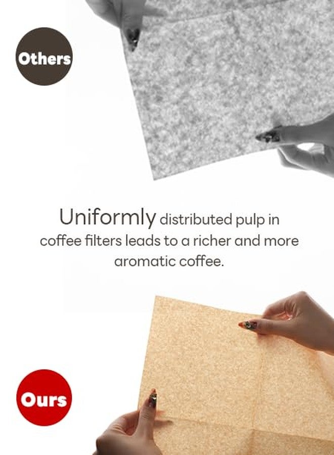 Bake Choice Pre-folded Natural Unbleached Coffee Filters - 50 Pack, Compatible with CHEMEX Pour-Over Coffee Makers - Image 2