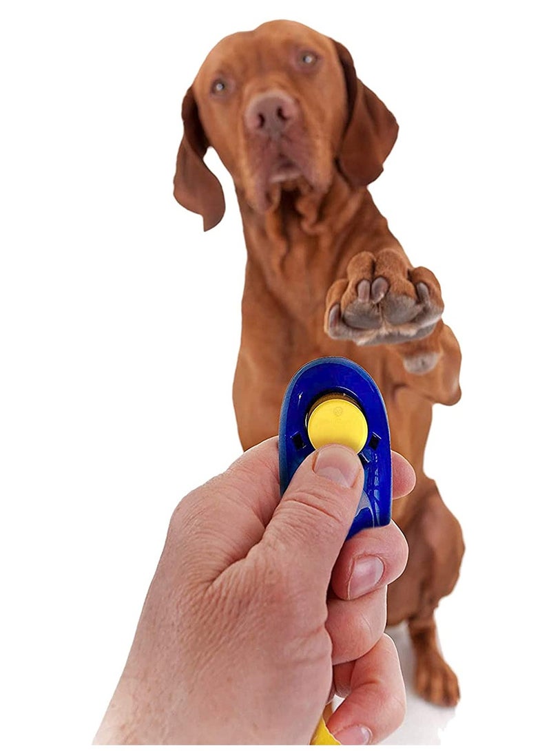 SYOSI 2pcs 2 Color Universal Animal Pet Dog Training Clicker with Wrist Bands Strap, Assorted Color Dog Clickers for Pet Dog Training  Obedience Aid - Image 2