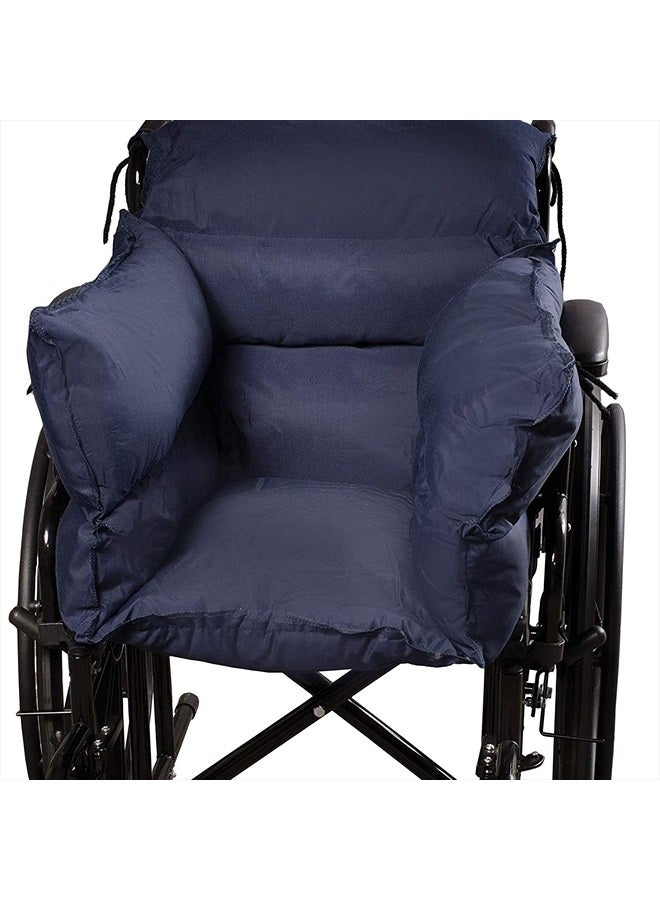 DMI Comfort Wheelchair Cushion & Pad, Wheelchair Seat Cushion, Recliner Cushion & Pillow, Foam, Cushion For Wheelchair Seat, 16 x 22 Inches, Navy - Image 1