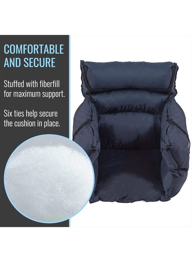 DMI Comfort Wheelchair Cushion & Pad, Wheelchair Seat Cushion, Recliner Cushion & Pillow, Foam, Cushion For Wheelchair Seat, 16 x 22 Inches, Navy - Image 4