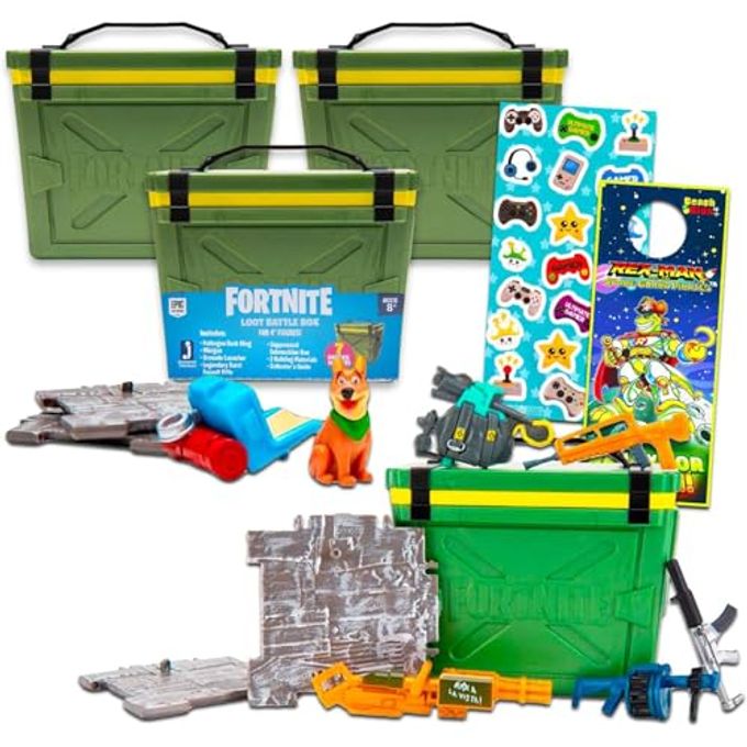 FORTNITE Blind Box Party Favors Set Bundle With 3 Loot Battle Box Mystery Toys Plus Stickers | Fortnite Figurines For Kids - Image 4