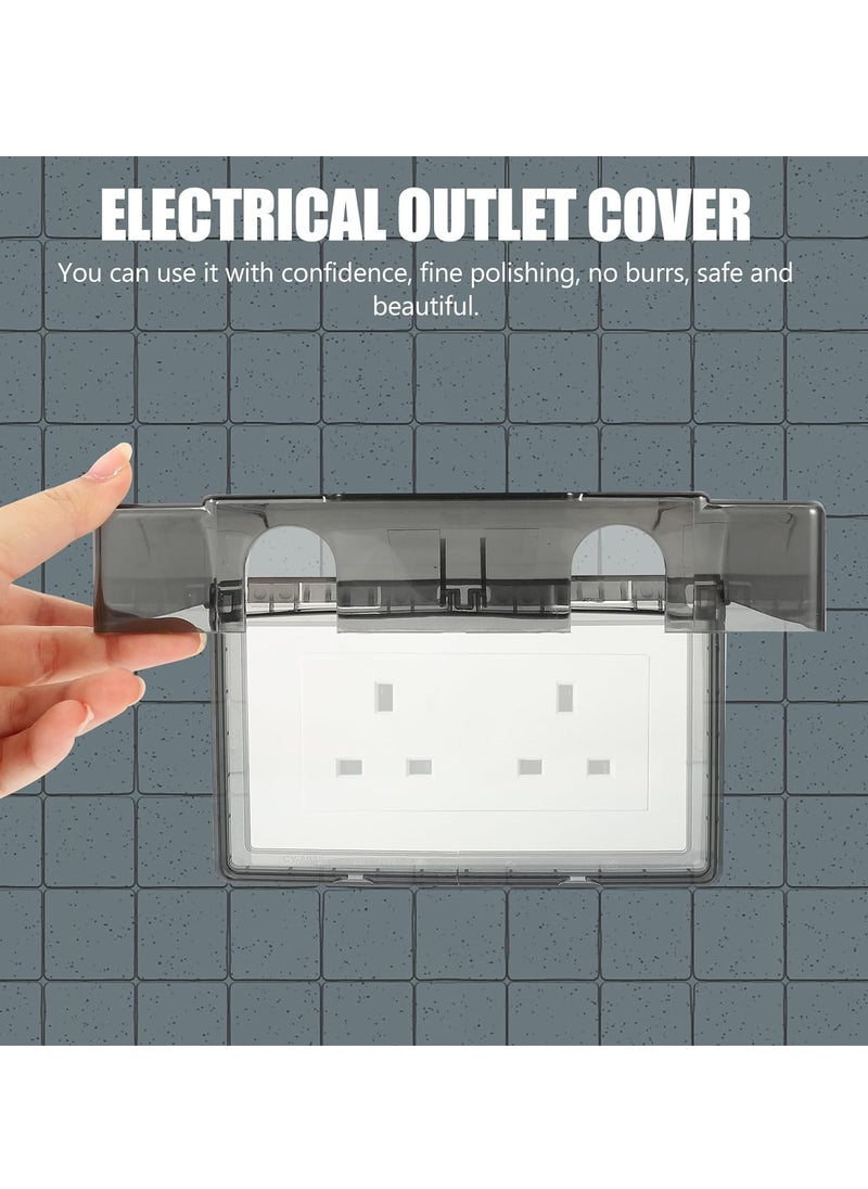 XiuWoo 2 Pcs Waterproof Clear Wall Switch Cover Box, Socket Protector Cover, Childproof Electrical Outlet Cover, Plug Cover Box, Baby Switch Protector Cover, Bathroom Shower Guard for Baby Safety Proofing  - Image 3