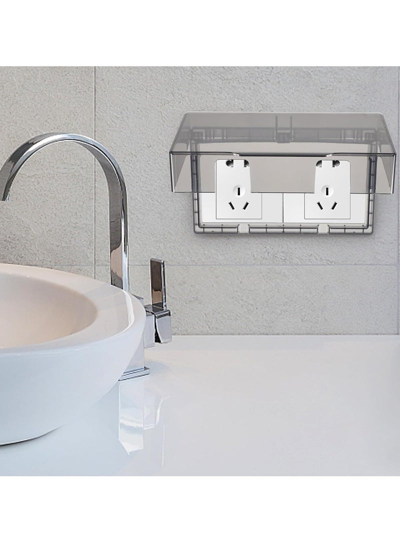 XiuWoo 2 Pcs Waterproof Clear Wall Switch Cover Box, Socket Protector Cover, Childproof Electrical Outlet Cover, Plug Cover Box, Baby Switch Protector Cover, Bathroom Shower Guard for Baby Safety Proofing  - Image 4