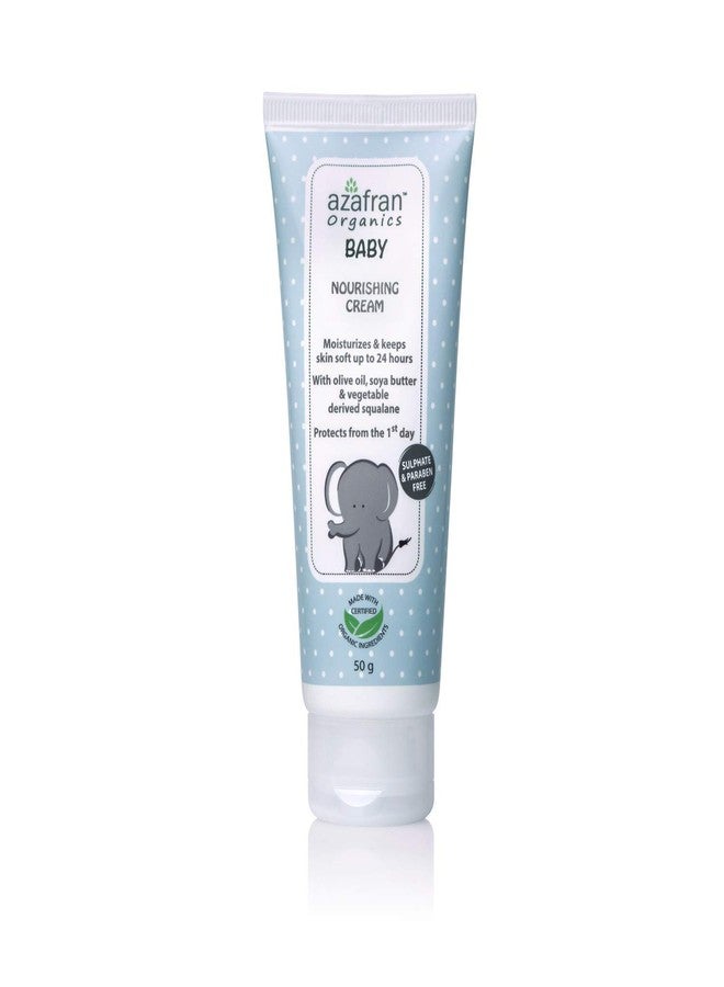 Azafran Organics Baby Skin Moisturizer for Soft Skin, Clinically Tested, Gentle Nourishing Cream With Soya Butter, Olive Oil, Vegetable Squalane, Certified Organic Ingredients, 100g - Image 3
