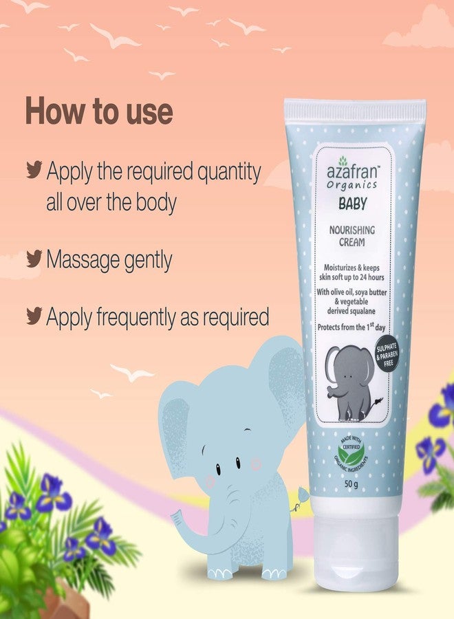 Azafran Organics Baby Skin Moisturizer for Soft Skin, Clinically Tested, Gentle Nourishing Cream With Soya Butter, Olive Oil, Vegetable Squalane, Certified Organic Ingredients, 100g - Image 5