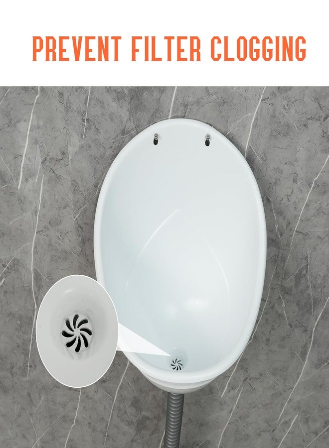 shawoo Waterless Urinal Garage Urinal for Men Plastic Urinals for Men, Urine Diverter Outdoor Urinal Wall-Mounted Urinals for Men Bathroom, No-Drill Lnstallation Self-Adhesive Mens Urinal(White) - Image 3