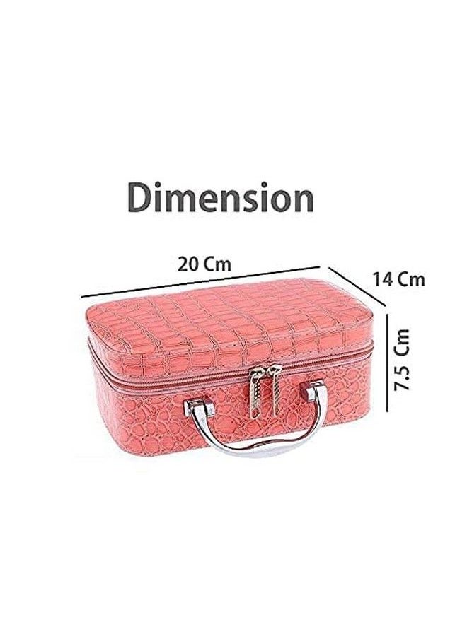 2V BROTHERS - Latest Stylish Makeup Bag For Women Cosmetic Storage Bag Girls Jewellery Organizer Travel Toiletry Bag With Compact Magnifying Mirror (Multi Colour) - Image 1
