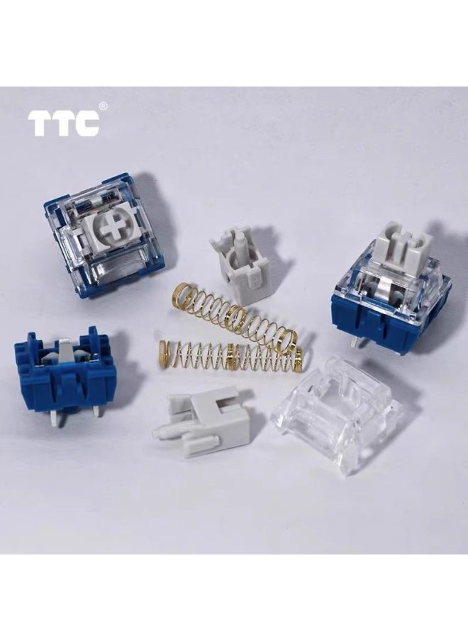 TTC Fast Silver Shaft V2 Shaft 39gf Rebound With Hand Trigger Fast Linear Electric Competition Mechanical Keyboard Shaft Body Switch-Color:TTC Moon White Axis