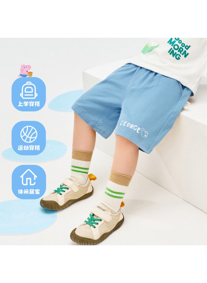 peppa Pig Summer Boys' Lightweight Breathable Denim Shorts Soft & Skin-friendly Baby Pants - Image 3