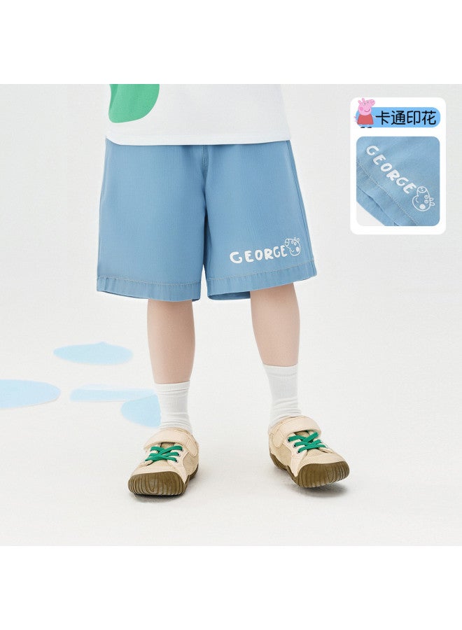 peppa Pig Summer Boys' Lightweight Breathable Denim Shorts Soft & Skin-friendly Baby Pants - Image 2