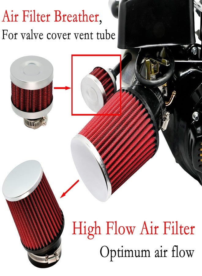 JMCHstore Performance Carburetor Carb Air Filter Adapter Kit for Coleman CT100U CC100X 98cc, Predator 79cc 3HP Engine, Massimo MB100 79cc Mini Bike, SK100 CK100 Go Kart, 154F 3.0 hp Engine Parts, Red - Image 3