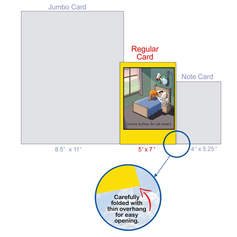 NobleWorks - Funny Birthday Greeting Card with 5 x 7 Inch Envelope (1 Card) Bday Snooze Button C6396BDG - Image 4