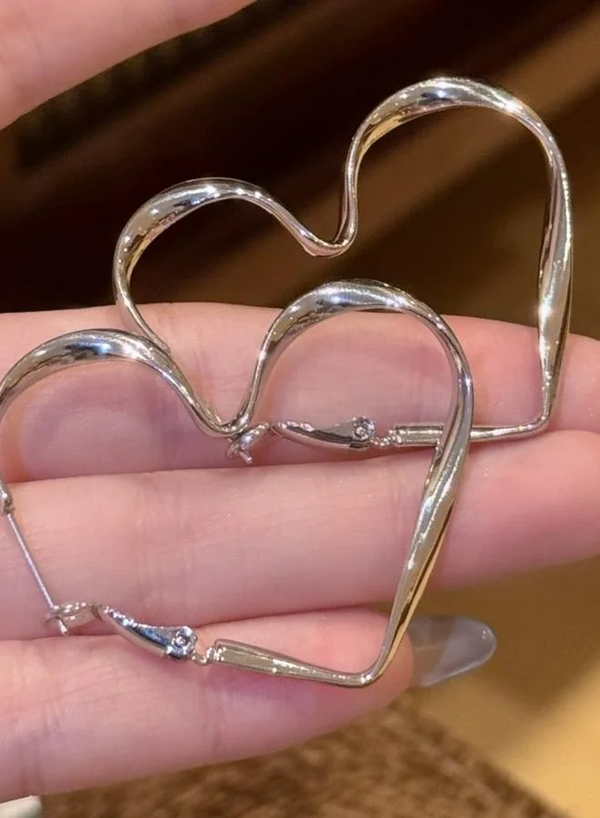 Take Two Heart Hoop Earrings