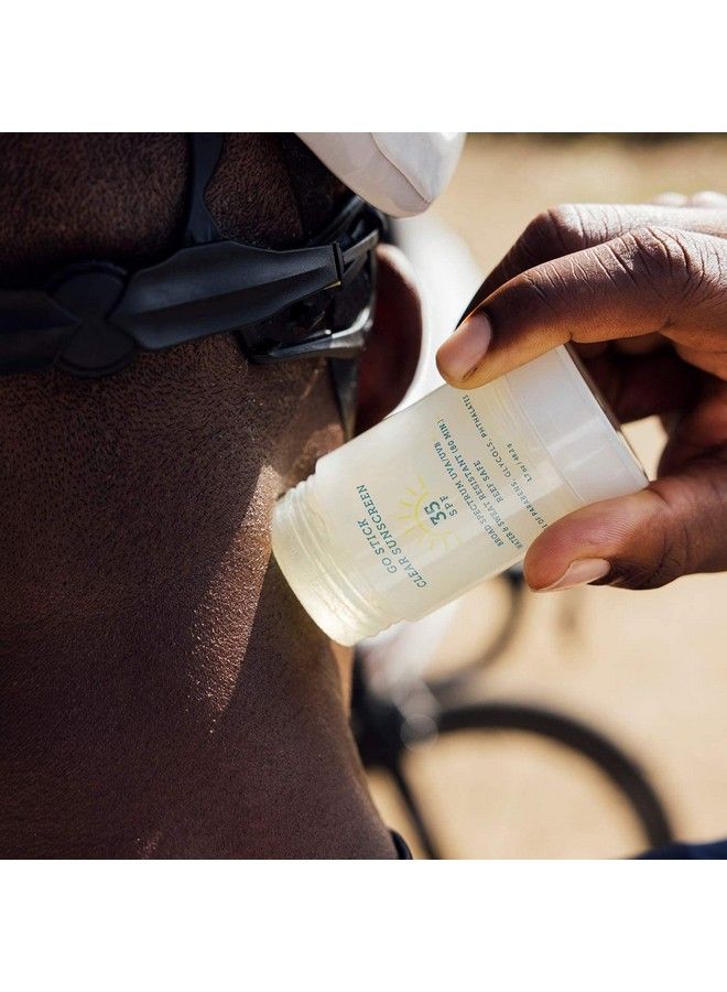 Oars + Alps غو ستيك واقي شمس شفاف SPF 35 للعناية بالبشرة معزز بفيتامين E ومضادات الأكسدة مقاوم للماء والعرق مناسب لمتطلبات TSA 1.7 أونصة عبوة 2 - Image 4
