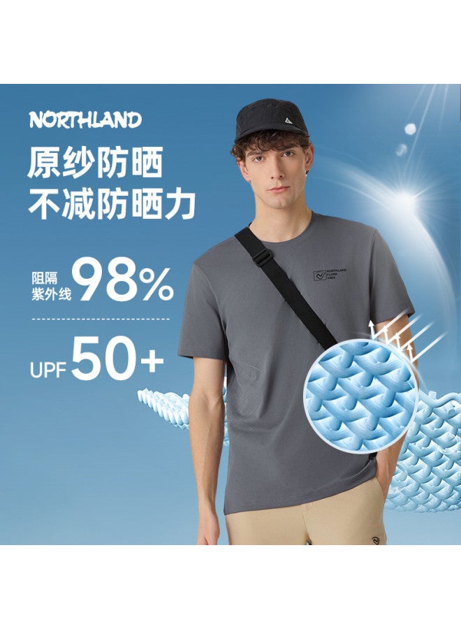 NorthLand تي شيرت رجالي بأكمام قصيرة وياقة دائرية ملابس رياضية سريعة الجفاف شيانغشي - Image 3
