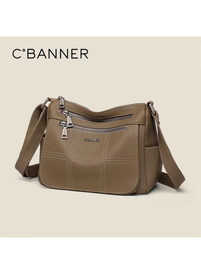 C.banner First Layer Cowhide Women's Crossbody Bag Large Capacity Shoulder Bag Luxury Birthday Gift For Girlfriend Wife - Image 2