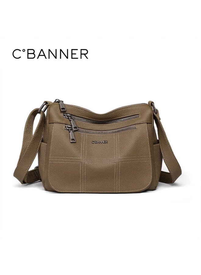 C.banner First Layer Cowhide Women's Crossbody Bag Large Capacity Shoulder Bag Luxury Birthday Gift For Girlfriend Wife - Image 4