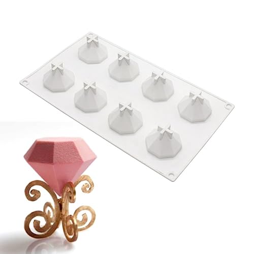 mostsom 3D Diamond Gem Silicone Ice Cube Tray Mold Biscuit Chocolate Fondant Mould Epoxy Resin Clay Craft Art Handmade Ice DIY Molds Diamond J_1184 X684 X144inch - Image 1