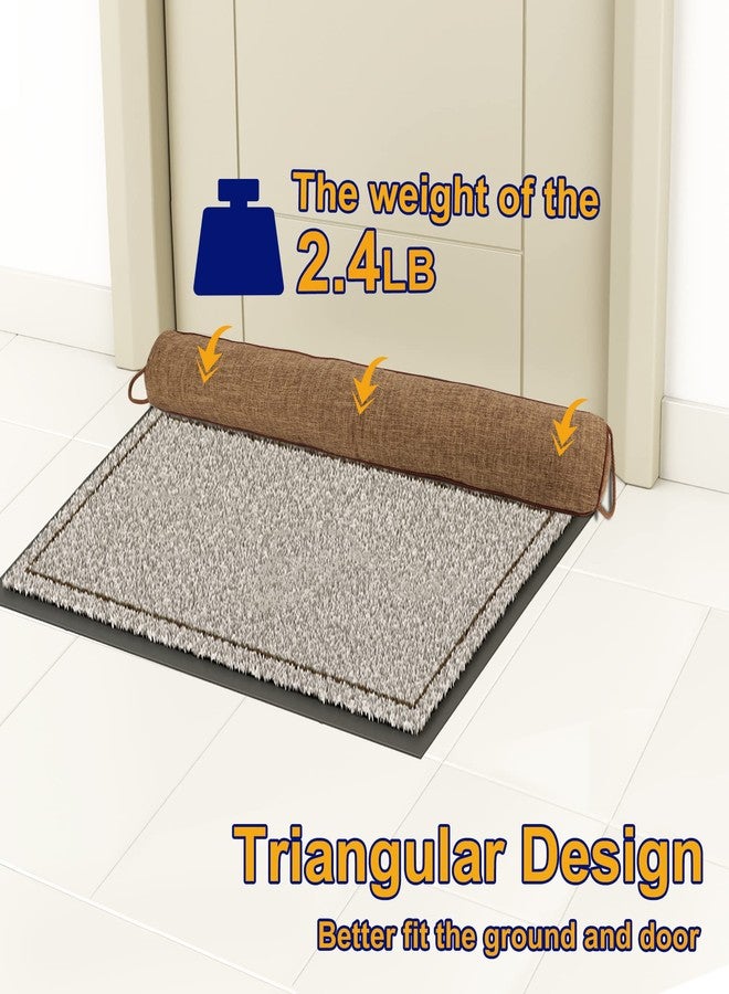 NABOWAN 38" Weighted Under Door Draft Stopper -Triangular Door Draft Blocker with Hook Loops for Easy Install, Save Energy, Home Room Essentials - Image 3