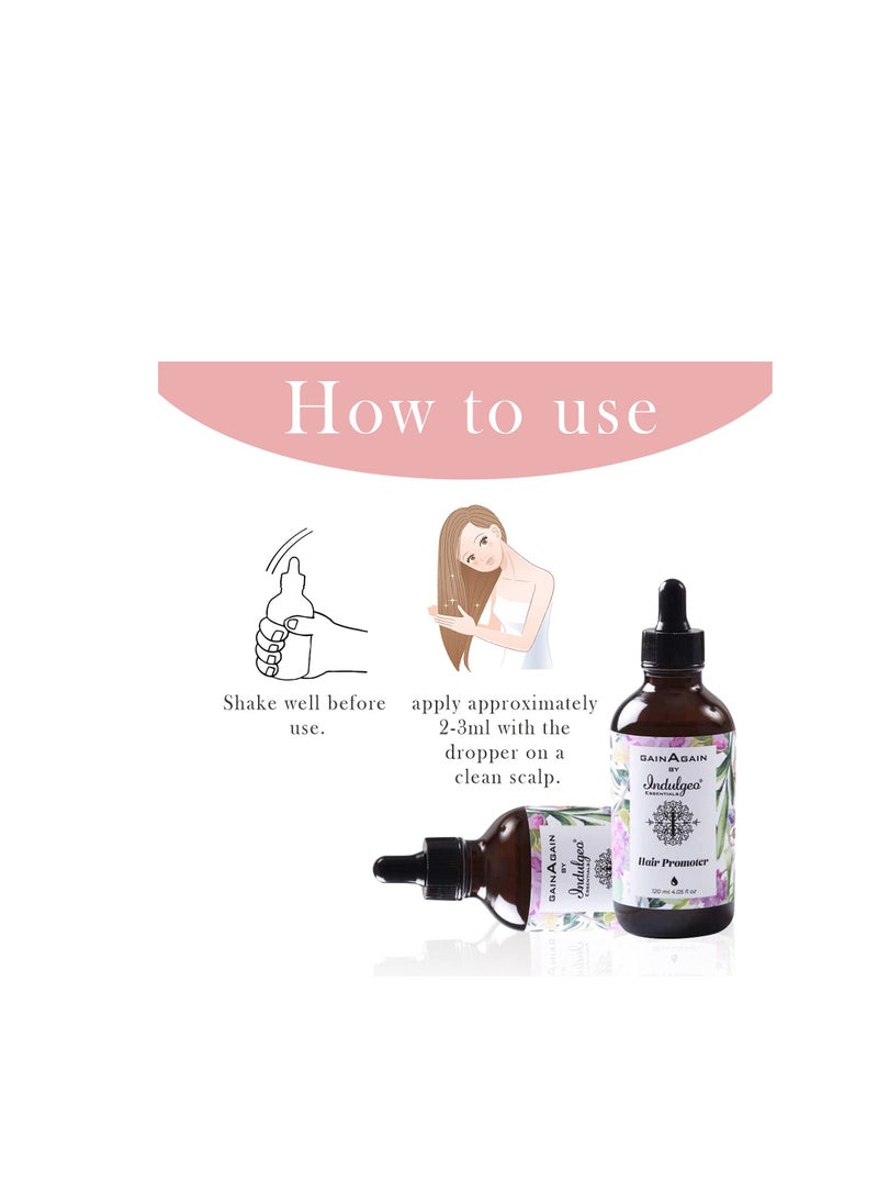Indulgeo ESSENTIALS INDULGEO ESSENTIALS Hair Growth Combo Gain Again 120Ml Pack of 2  - Image 3