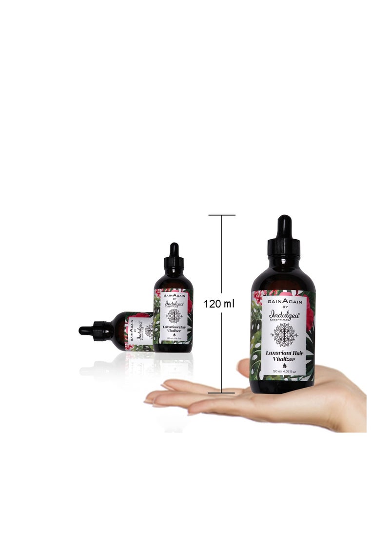 Indulgeo ESSENTIALS INDULGEO ESSENTIALS Hair Growth Combo Gain Again 120Ml Pack of 2  - Image 4