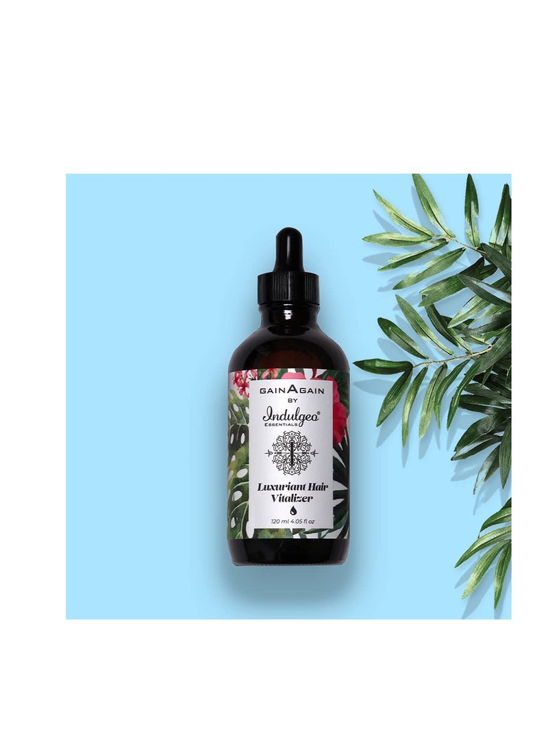 Indulgeo ESSENTIALS INDULGEO ESSENTIALS Hair Growth Combo Gain Again 120Ml Pack of 2  - Image 2