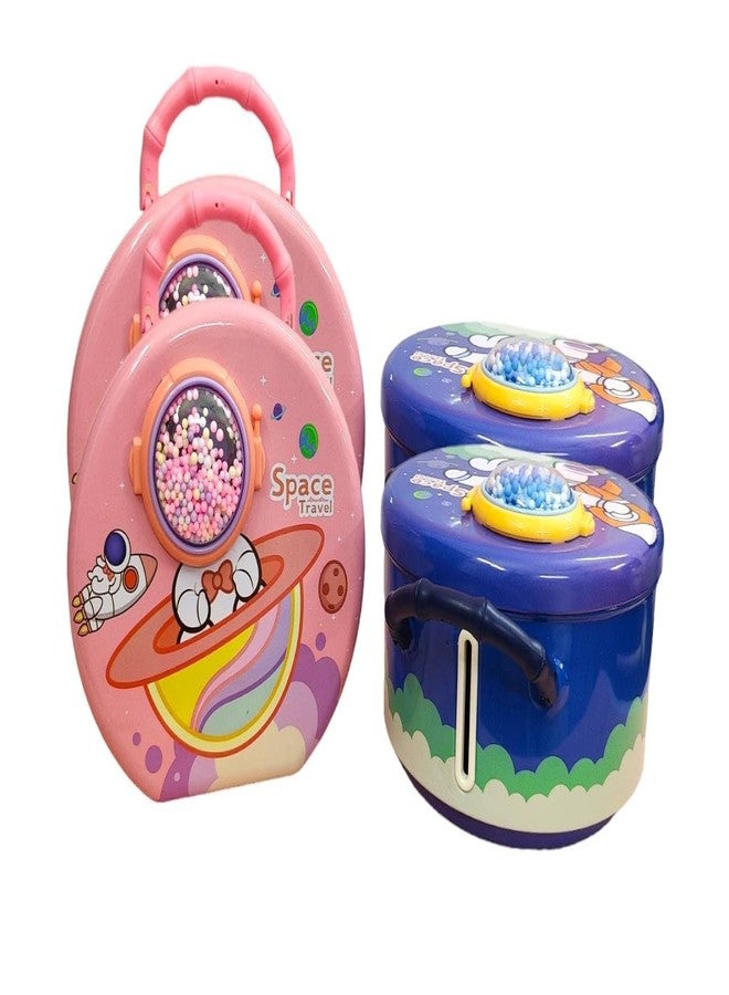 تارا13 حصالة نقود تيرا 13 للأولاد (قطعة واحدة) صندوق نقود فضائي، حصالة نقود مع مفتاح وقفل للأطفال، حصالة نقود كرتونية للأولاد، حصالة نقود للأطفال، هدايا تذكارية للأطفال - Image 4