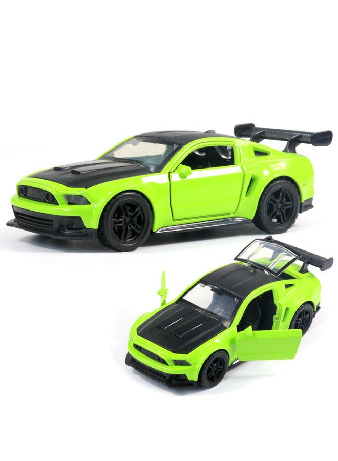 (Window Box) Sound And Light Cross-country Alloy Sports Car Model Children's Toys Car Boy Gift Generation-Color:Window Boxed-Sound And Light Edition Wild Green  - Image 1