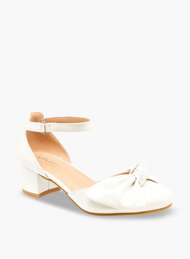 سيليست Girls Block Heel Ankle Strap Shoes