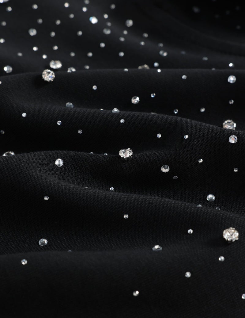 Vamtac Rhinestone Hoodies Men Oversized Hooded Sweatshirts Fashion Casual Hoodie Pullover Y2k Streetwear Tops Black - Image 5