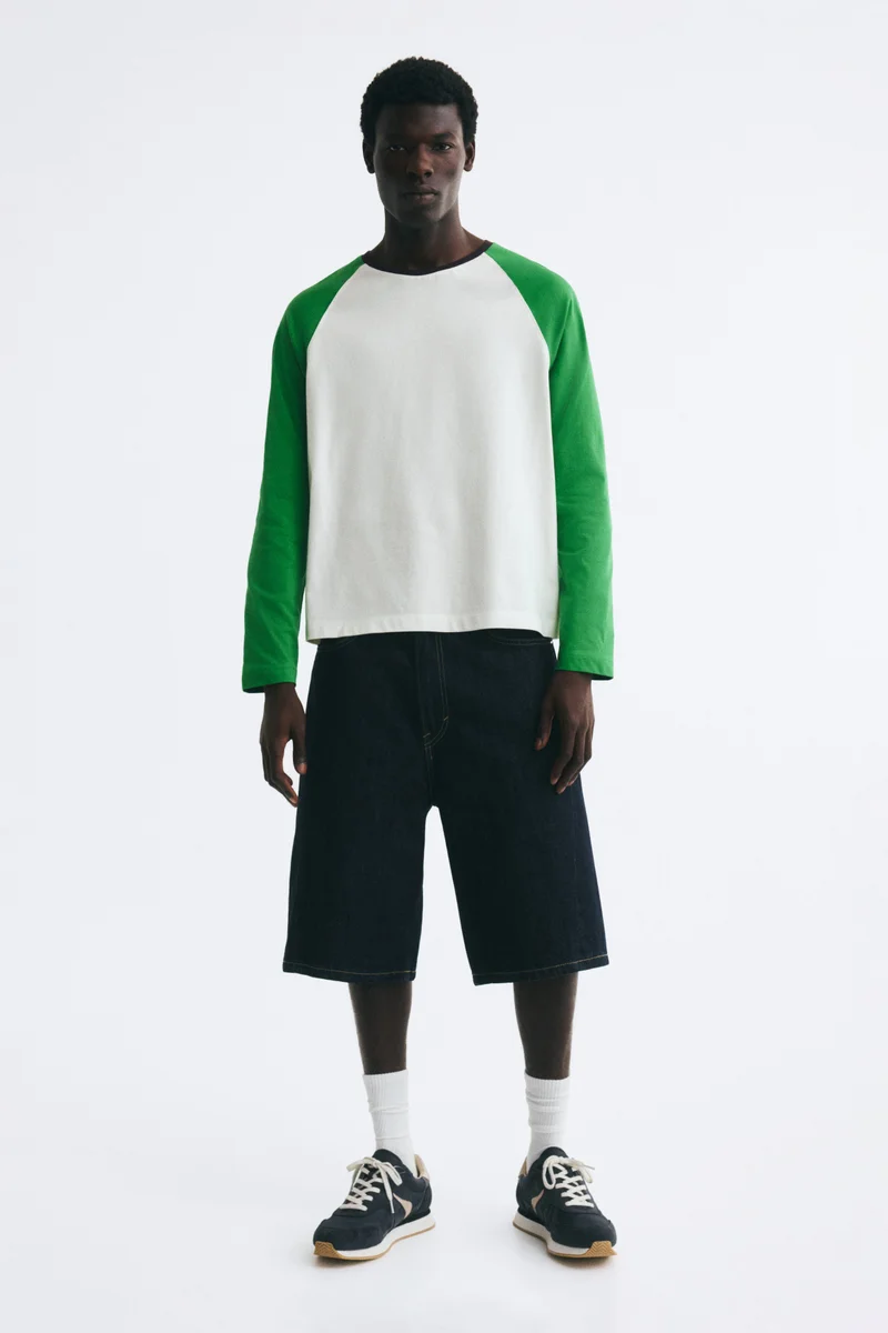 H&M Relaxed Fit Long-sleeved Cotton T-shirt