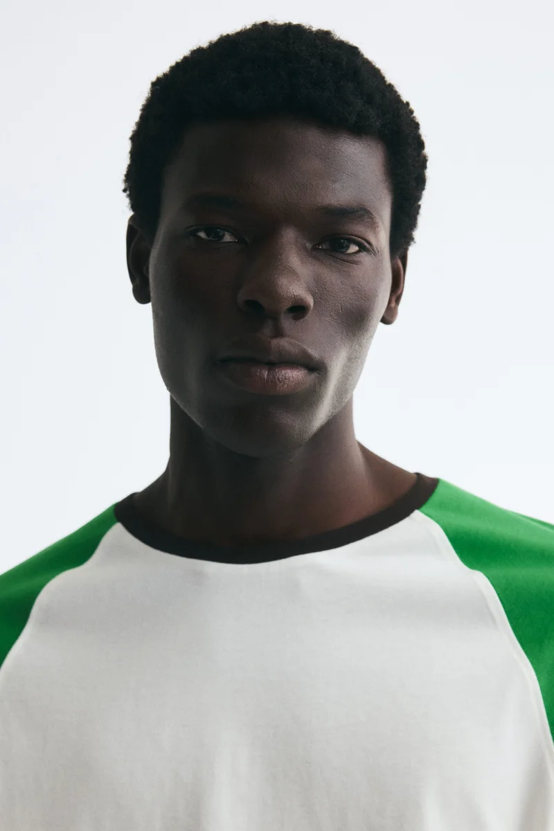 H&M  Relaxed Fit Long-sleeved Cotton T-shirt for Men | Best Price UAE