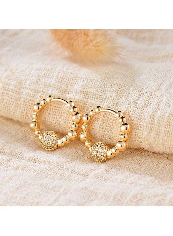 Mevecco Women Huggie Earrings Gold Hoop 14K Gold Filled Small Simple Handmade Hypoallergenic Everyday Jewelry - Image 5